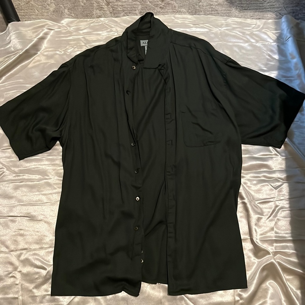 Forest Green Oversized Button Down